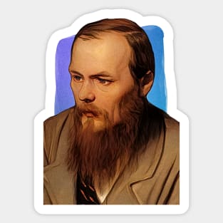 Russian Novelist Fyodor Dostoevsky illustration Sticker